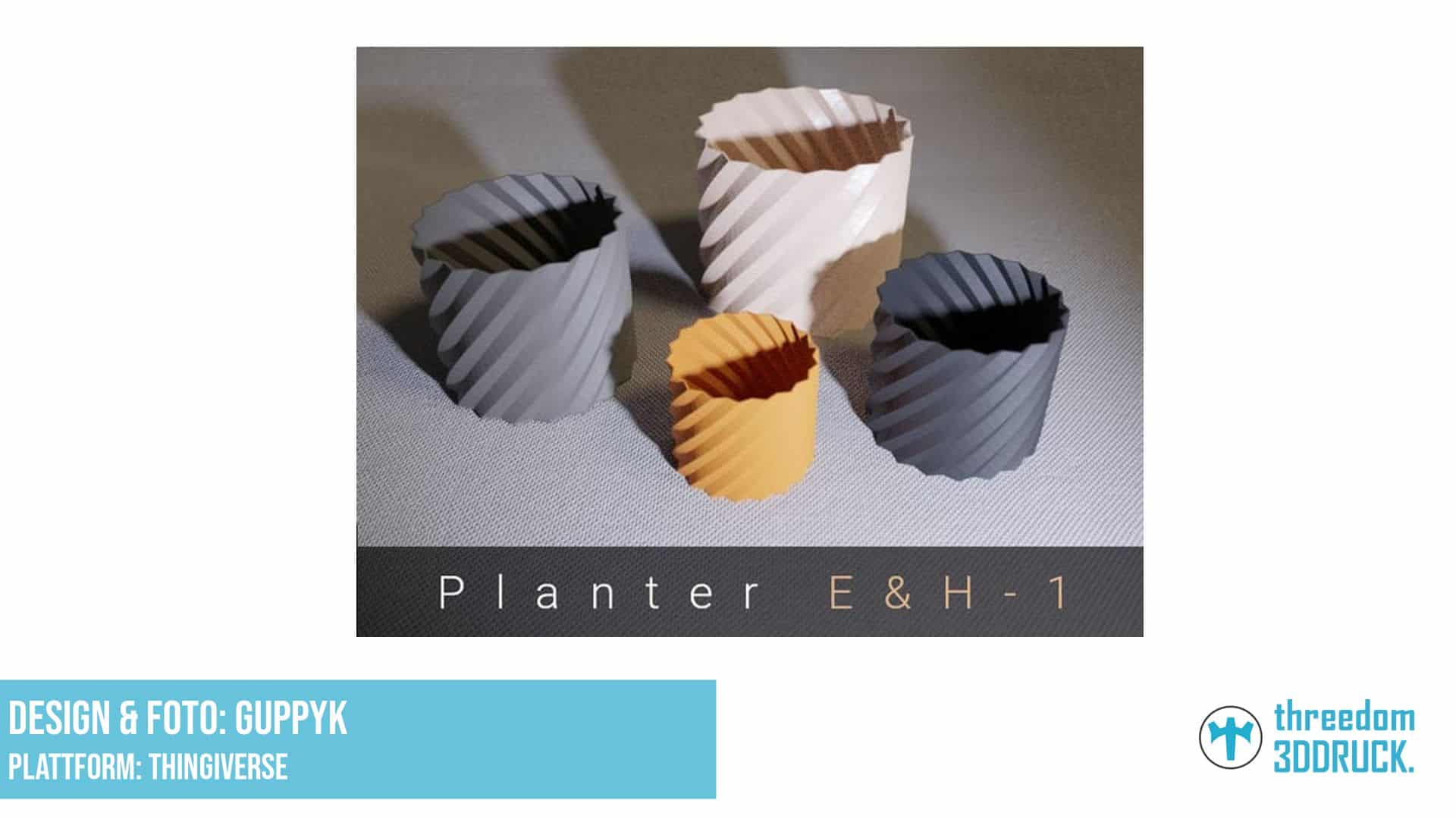 Geometrischer Pflanzentopf in vier Größen