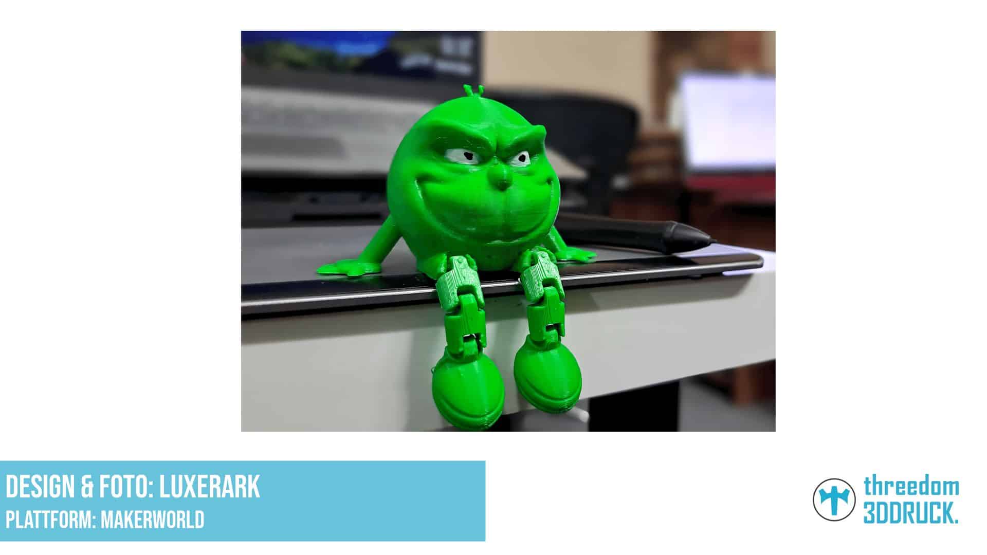 Gelenkiger Grinch 3D-Druckmodell