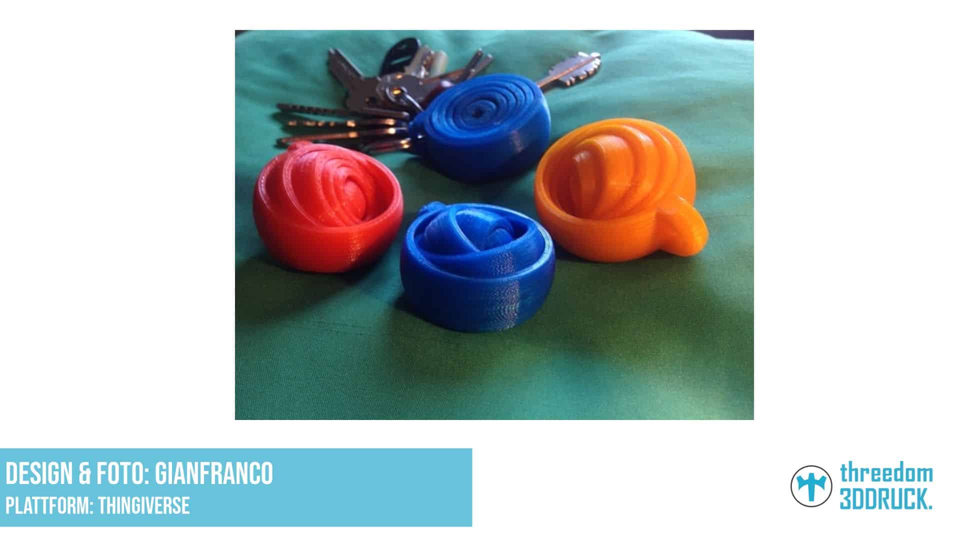 Gyro-Entspannungs-Schlüsselring mit 6 Ringen