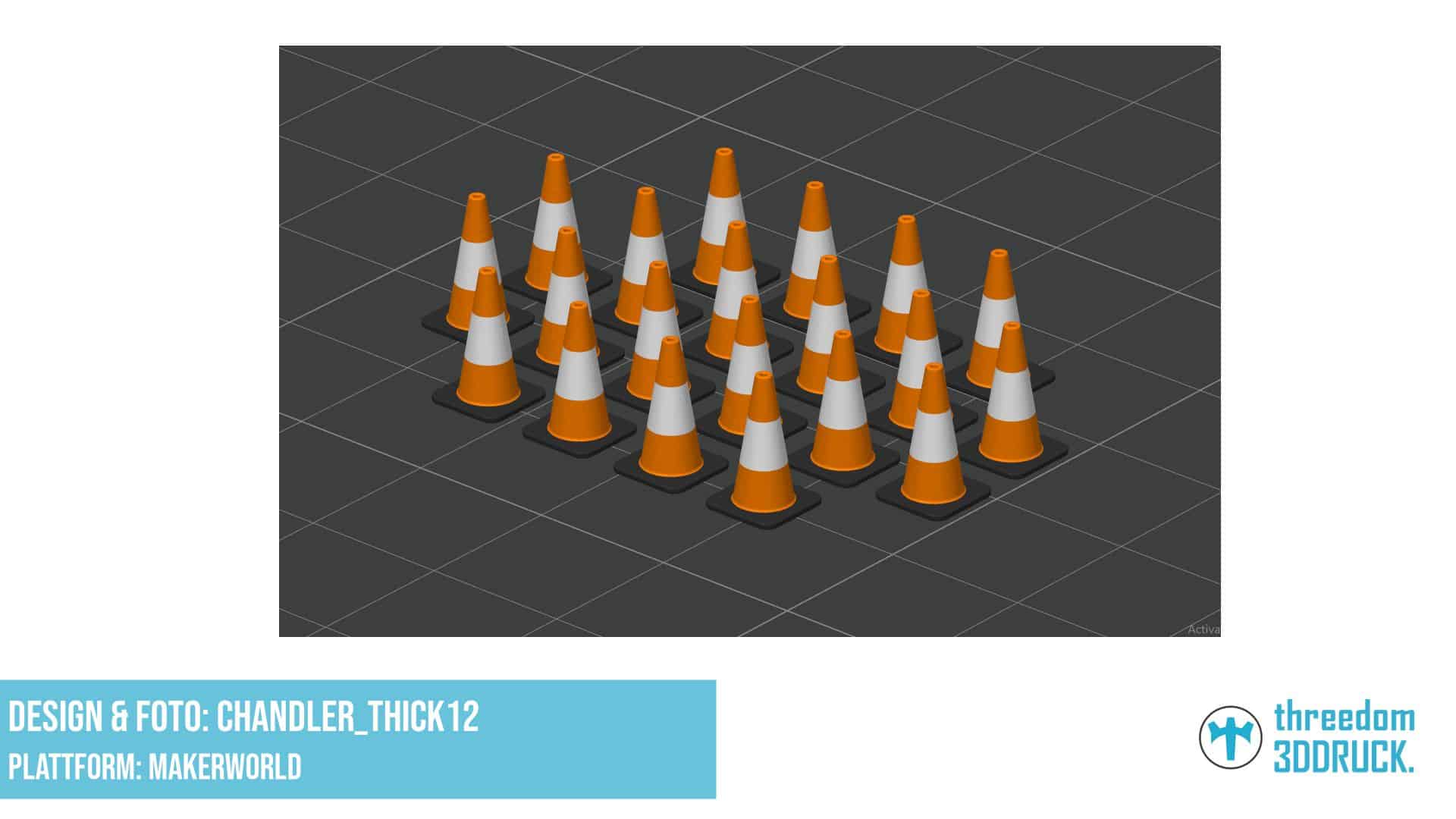 H0-Signal-Kegel für Modelleisenbahnen