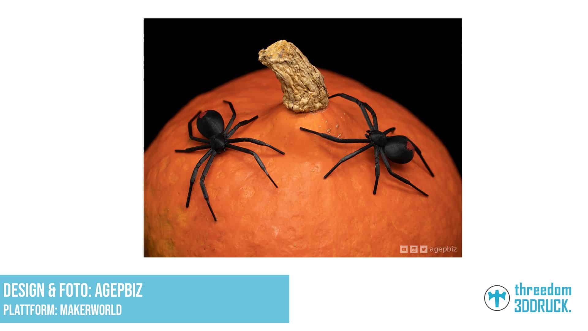 Halloween-Deko-Spinne aus flexiblem Filament