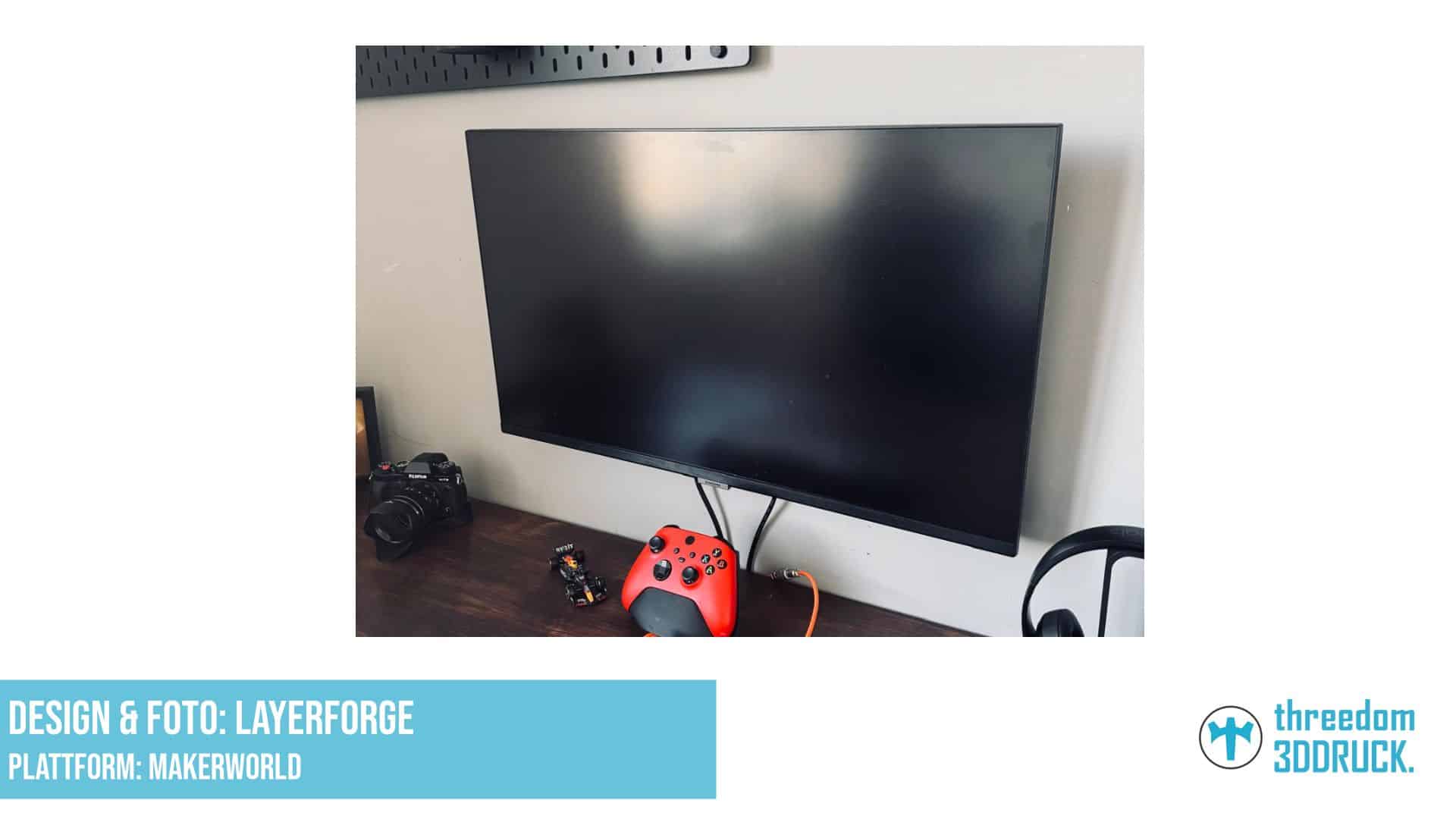 Höhenverstellbare Monitor-Wandhalterung