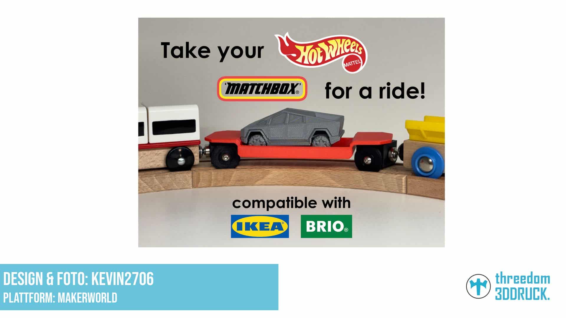 Hot Wheels Auto-Transportwagen für BRIO/LILLABO-Züge