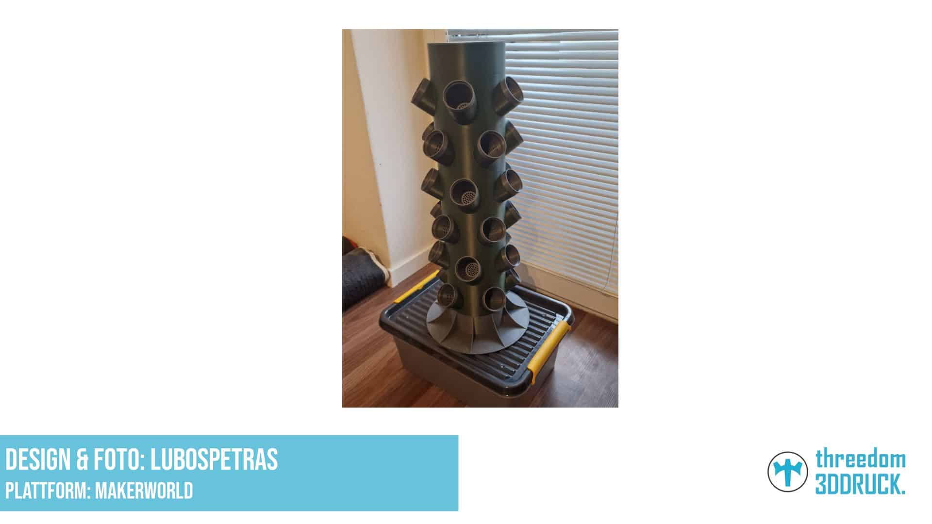 Vertikaler Hydrokultur-Turm für Gemüse und Kräuter