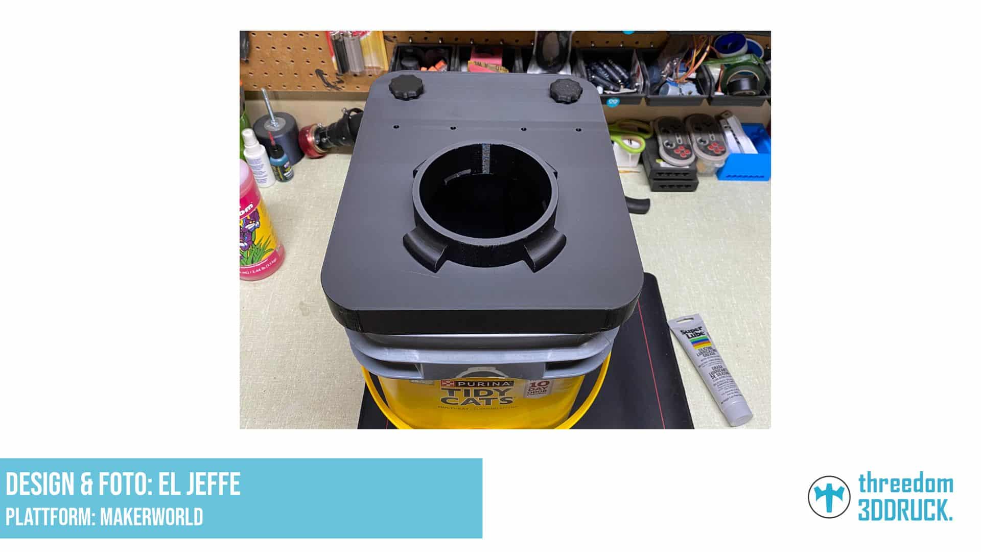 Hydroponic-Turm-Deckeladapter für Tidy Cats Eimer