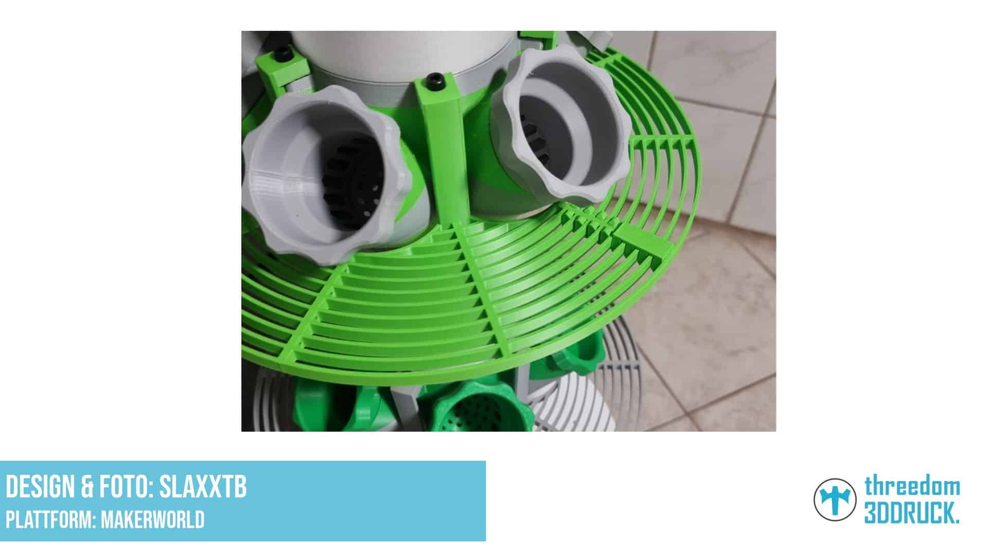 Hydroponic-Turm-Stütze für 5 Töpfe mit Clips