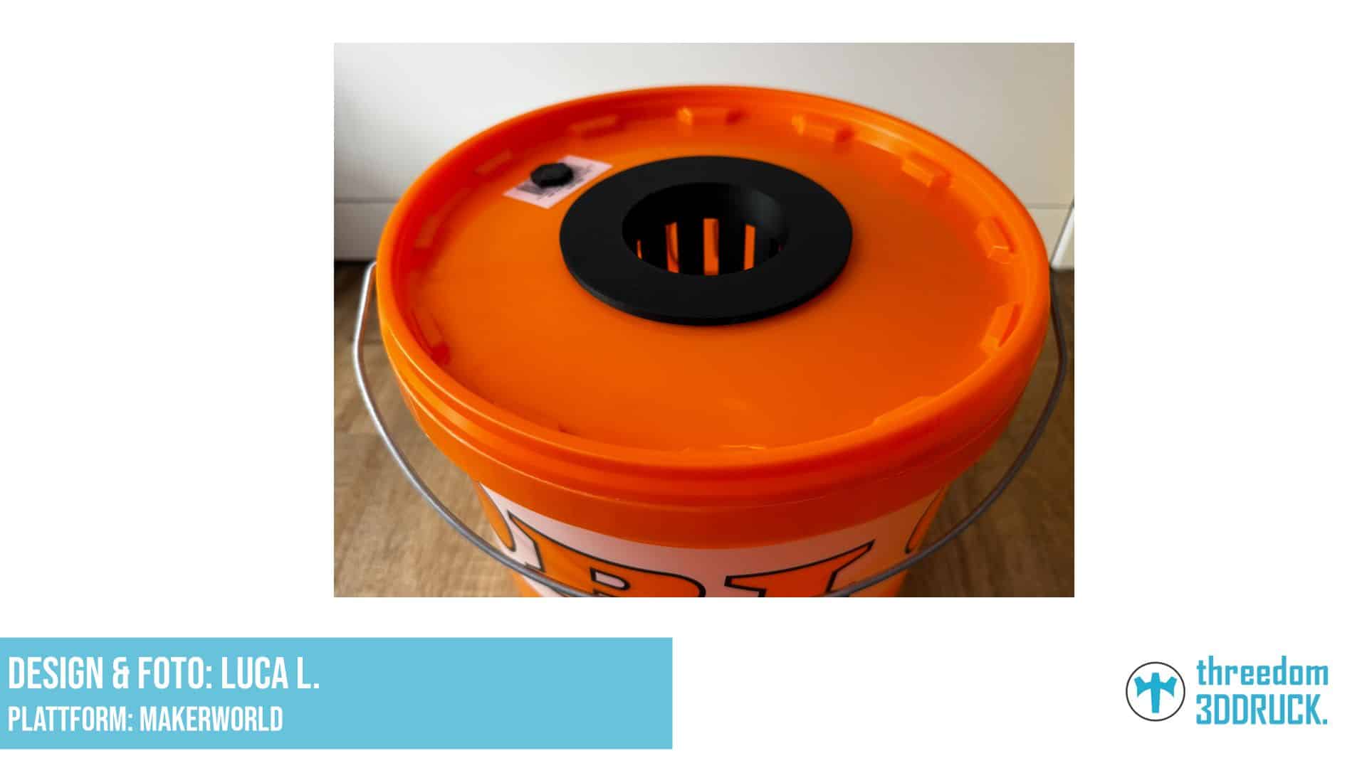 Hydroponik-Einsatz für Eimerdeckel mit Gewinde