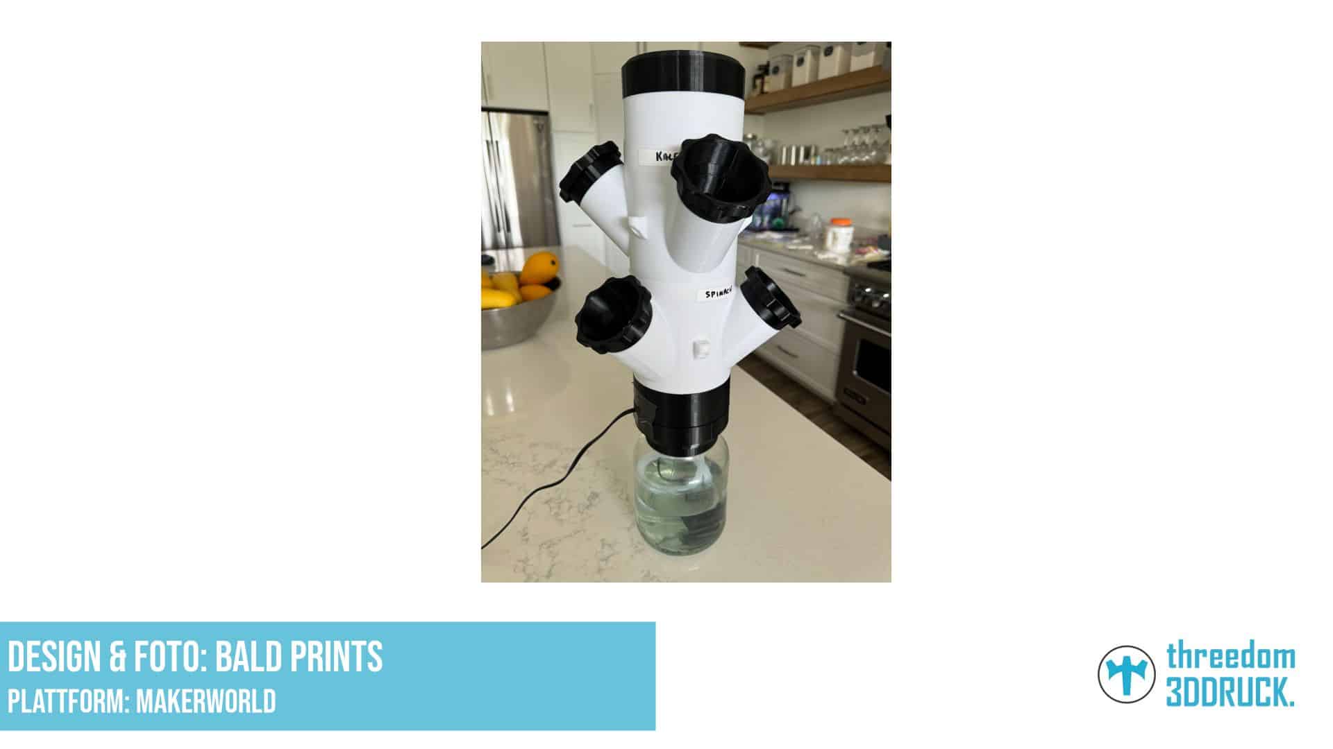 Hydroponic-Turm-Gurkenglas-Adapter 80mm