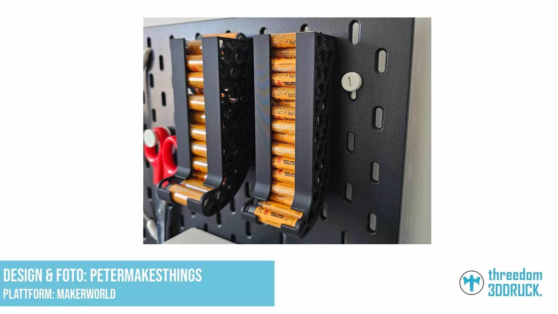 Ikea Skadis Batteriehalter für AA/AAA