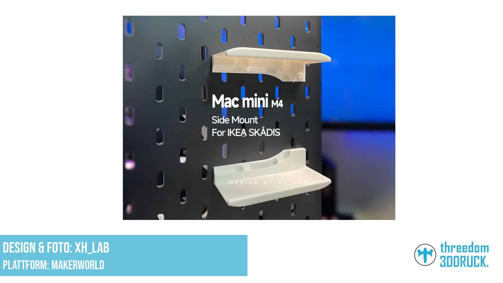 IKEA SKADIS Mac Mini (M4) Seitenhalterung