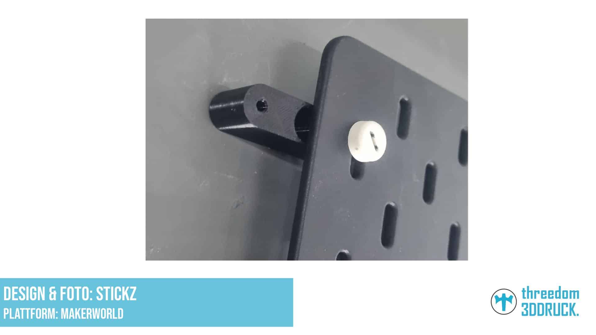 Skadis-Panel-Kupplung mit Wandhalterung