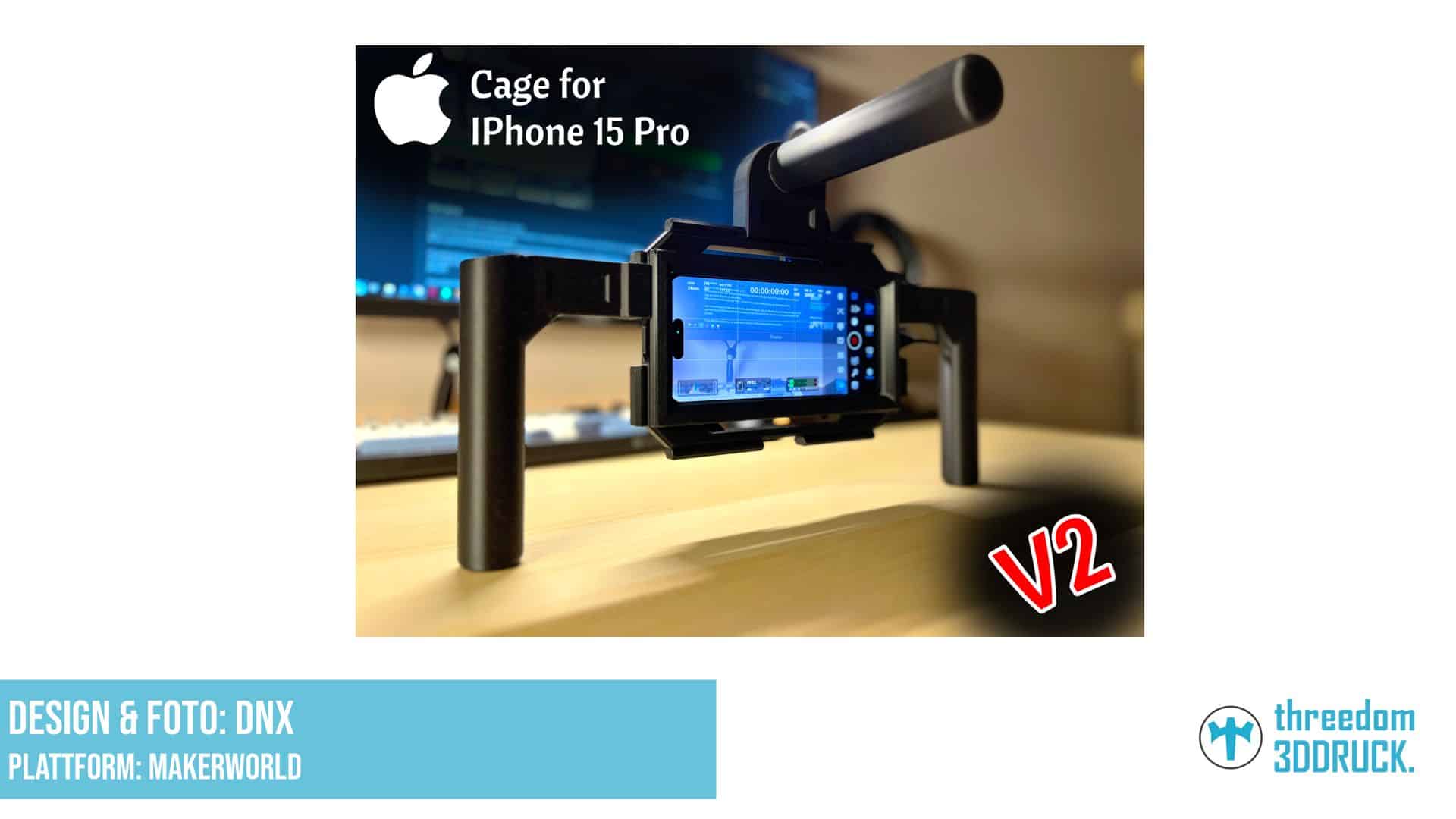 iPhone 15 Pro Videokäfig V2 Modular