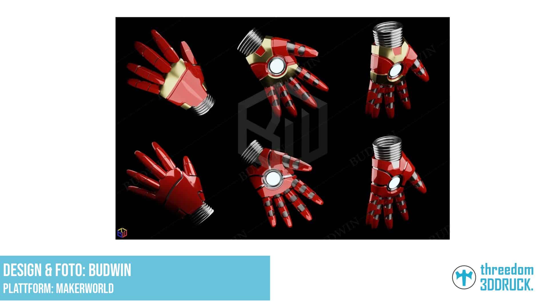 Iron-Man-Handschuhe-Set für Cosplay