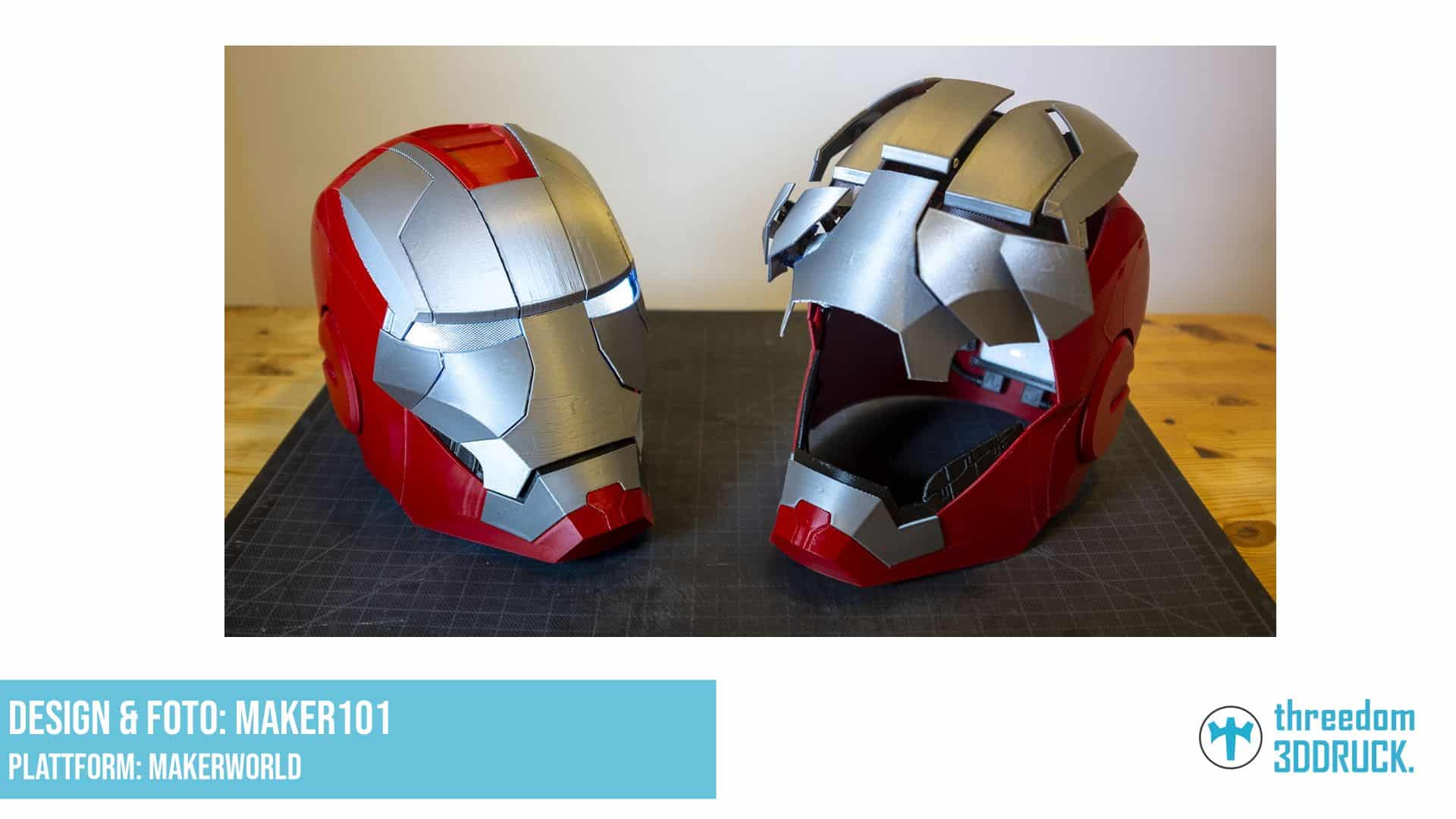 Iron Man MK5 Helm mit 10 Servos, optimiert für einfachen Druck und Bau