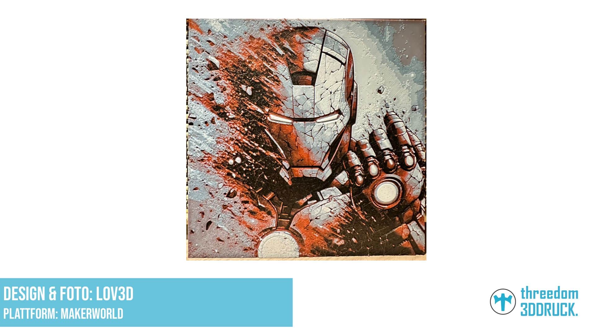 Iron Man Graffiti Wandkunst (HueForge)