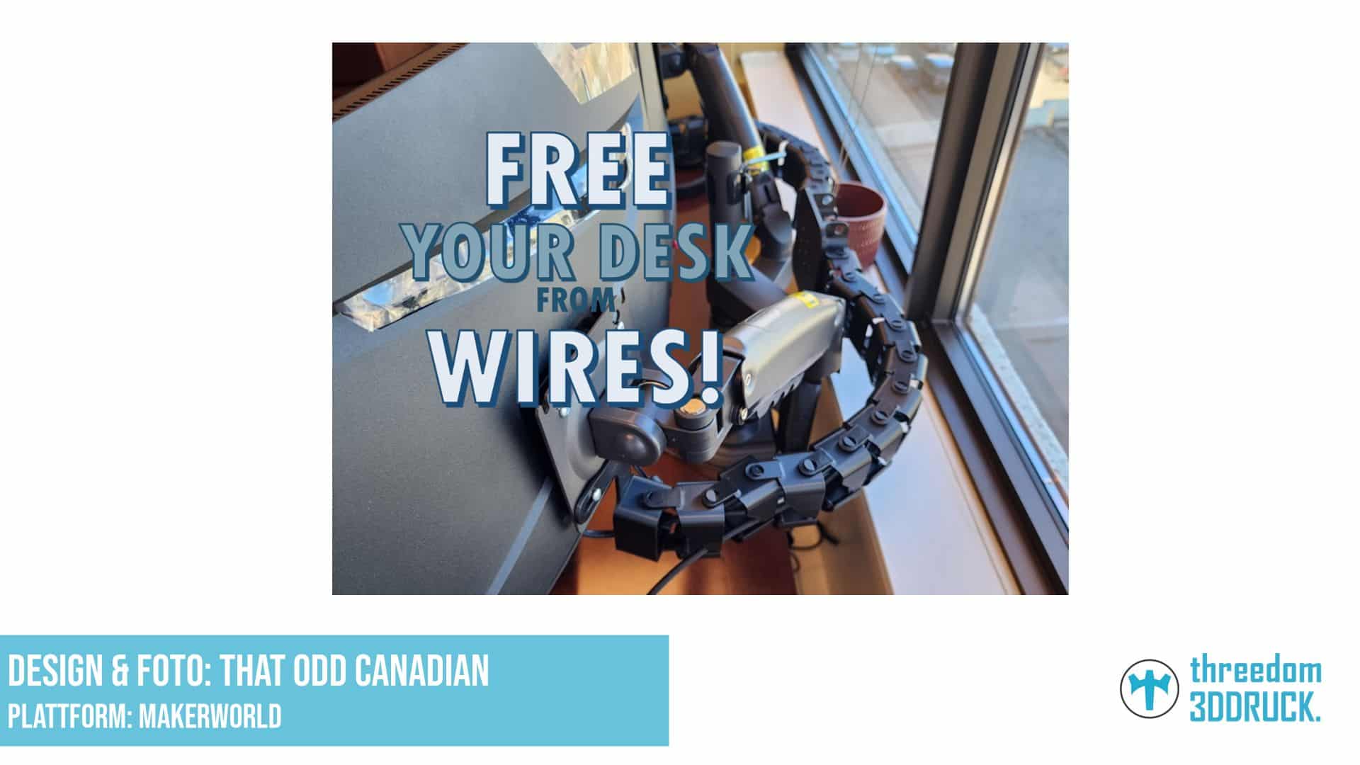 Kabelkanal für Monitorhalterungen und Stehtische