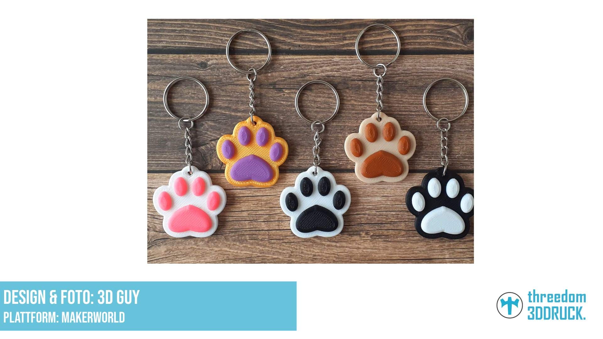 Tierpfoten-Schlüsselanhänger Katze