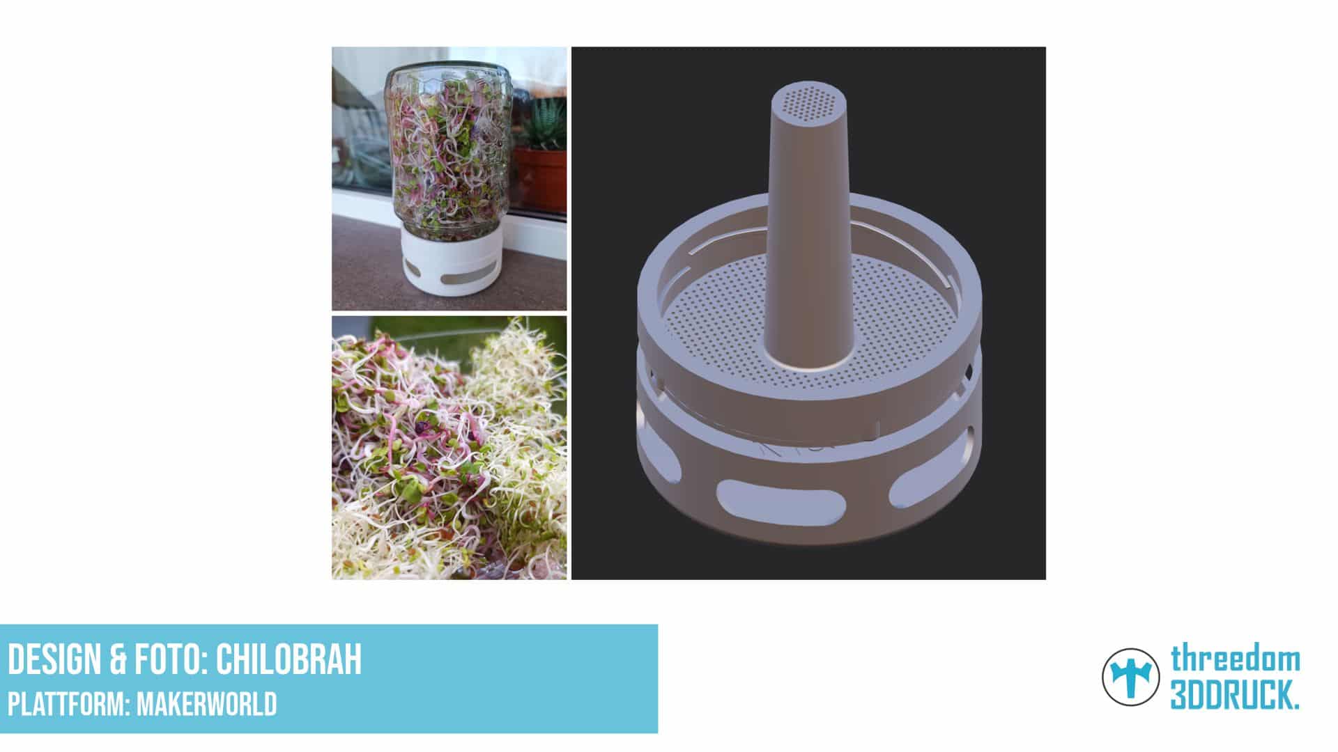 Keimglas-Einsatz für Sprossen