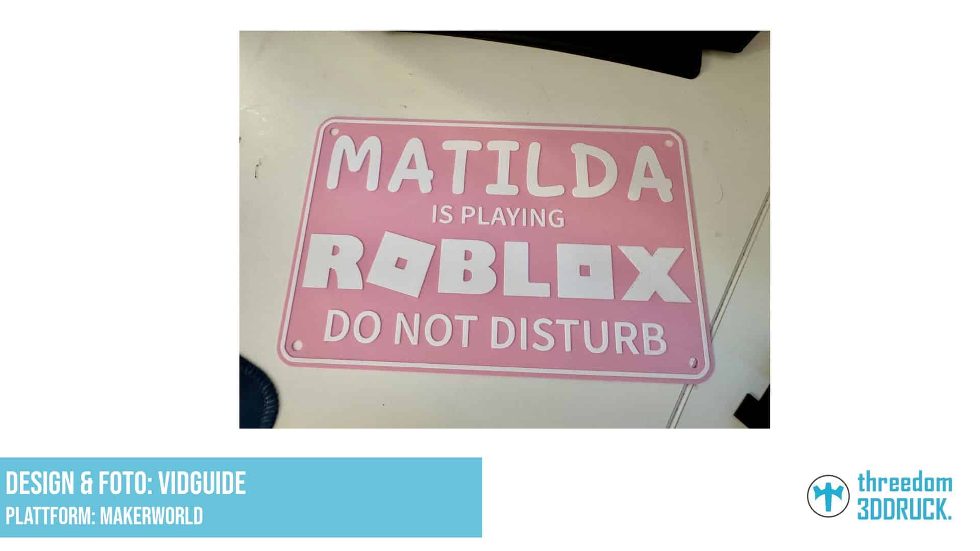 Roblox Spiel-Zeichen für Kinder mit personalisierbarem Namen