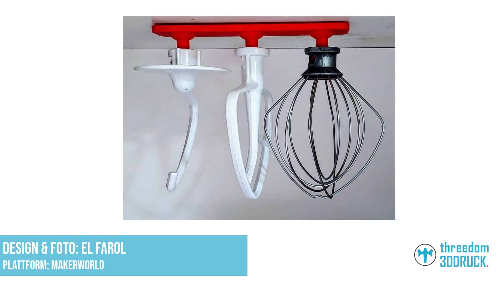 Robuster KitchenAid-Zubehörhalter mit Schraubmontage