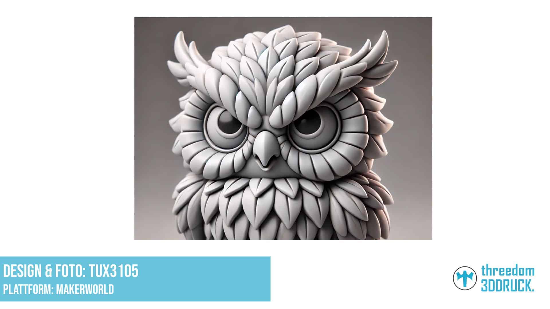 Kleine mürrische Eule