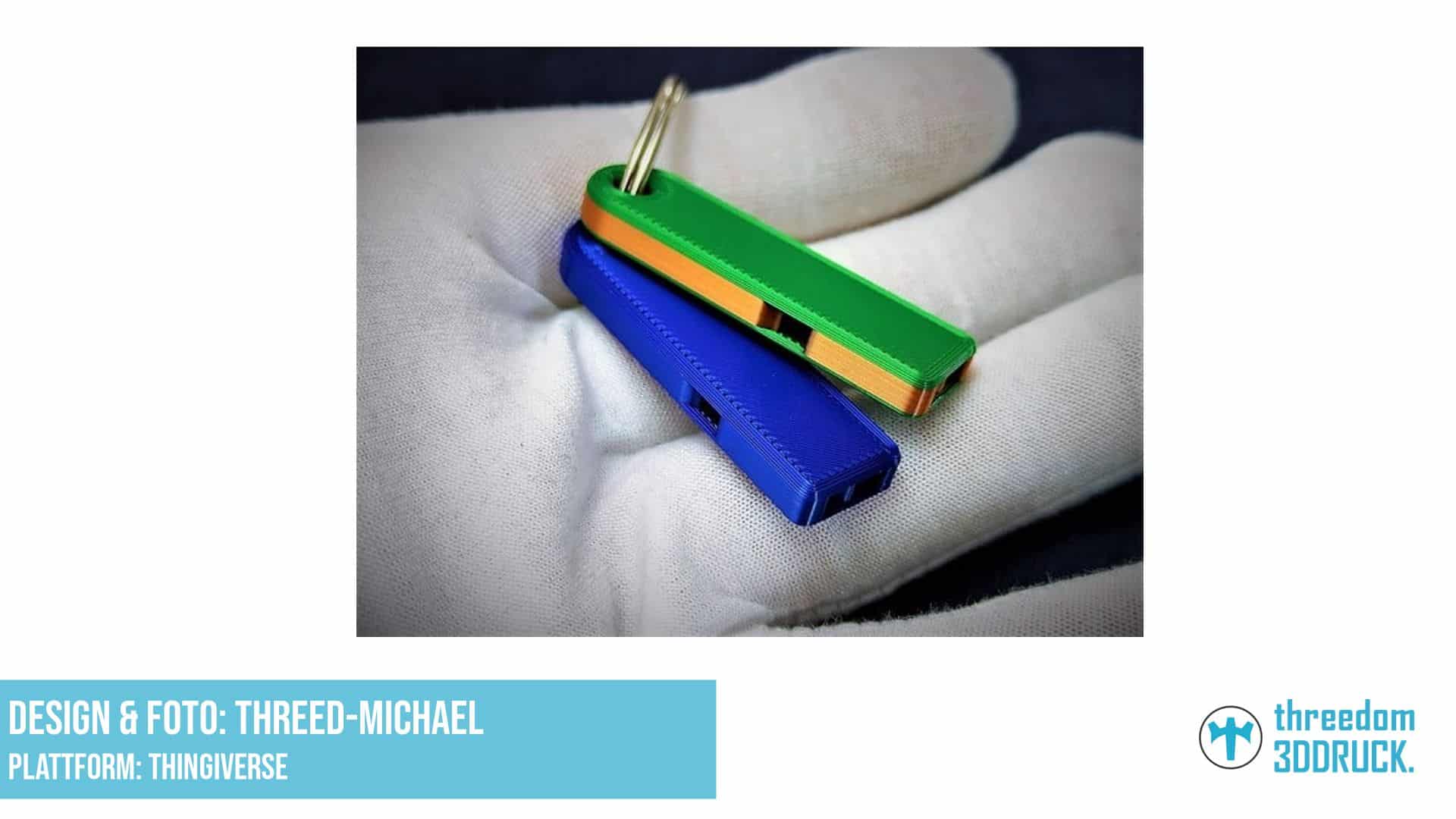 Kompakte Schlüsselanhänger-Pfeife mit Doppelton