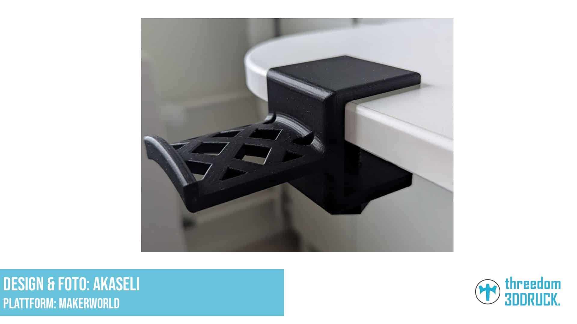 Klemmbarer Kopfhörerhalter mit Mikrofonhaken