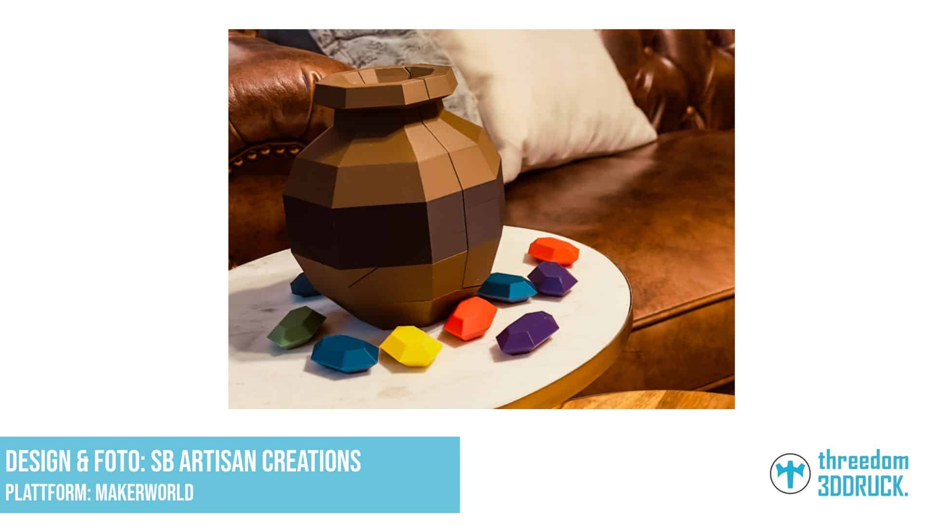 Zerlegbarer Zelda-Rupien-Topf