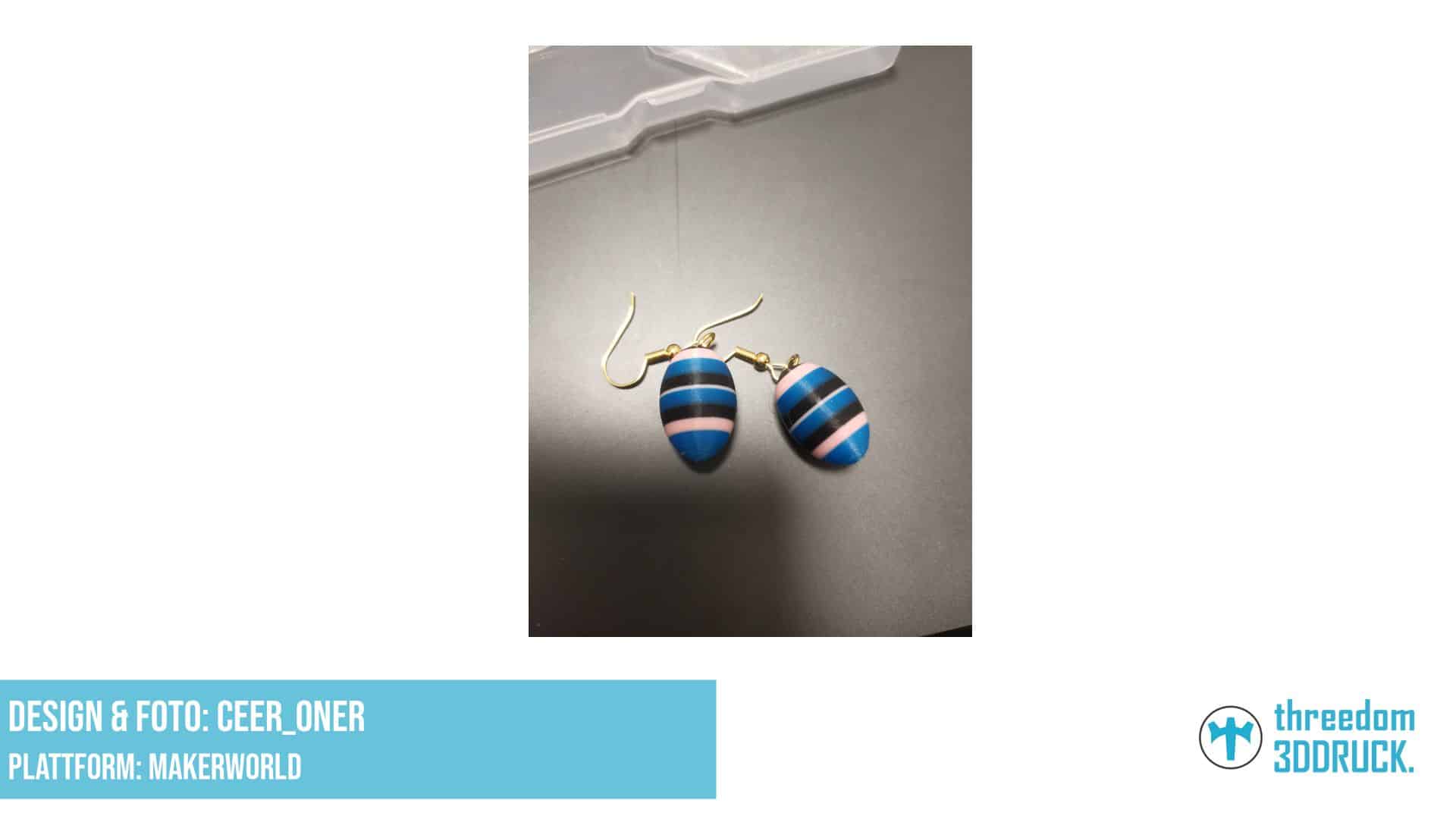 Leichte Ohrringe mit Farbverlauf