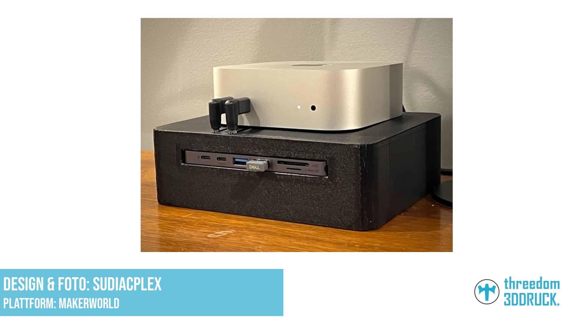 Mac Mini M4 Ständer mit Front-USB-Hub