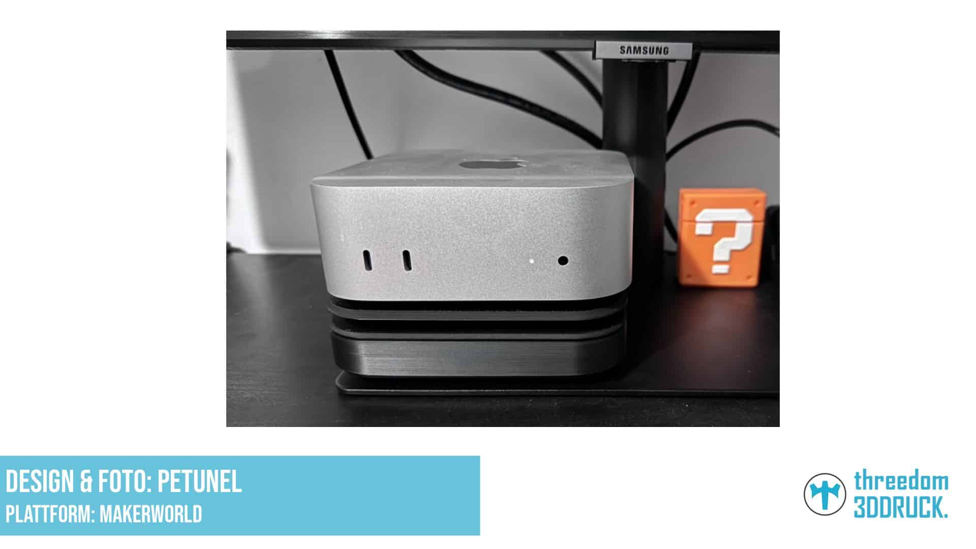 M4 Mac Mini Stand mit USB-Hub und SSD-Gehäuse