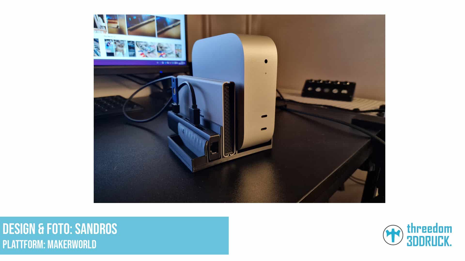 Apple Mac mini M4 Vertikalhalter mit HUB+SSD-Gehäuse