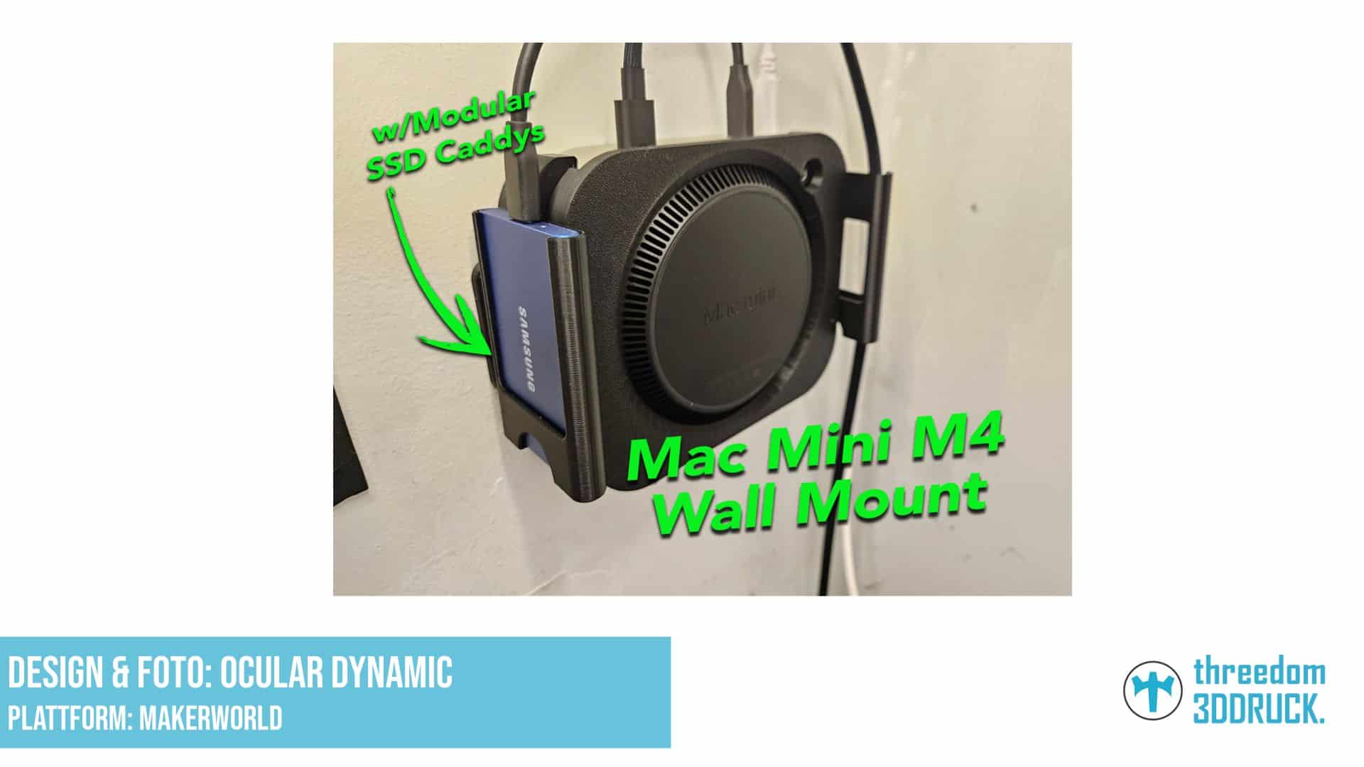 Mac Mini M4 2024 Wand- und Schreibtischhalterung