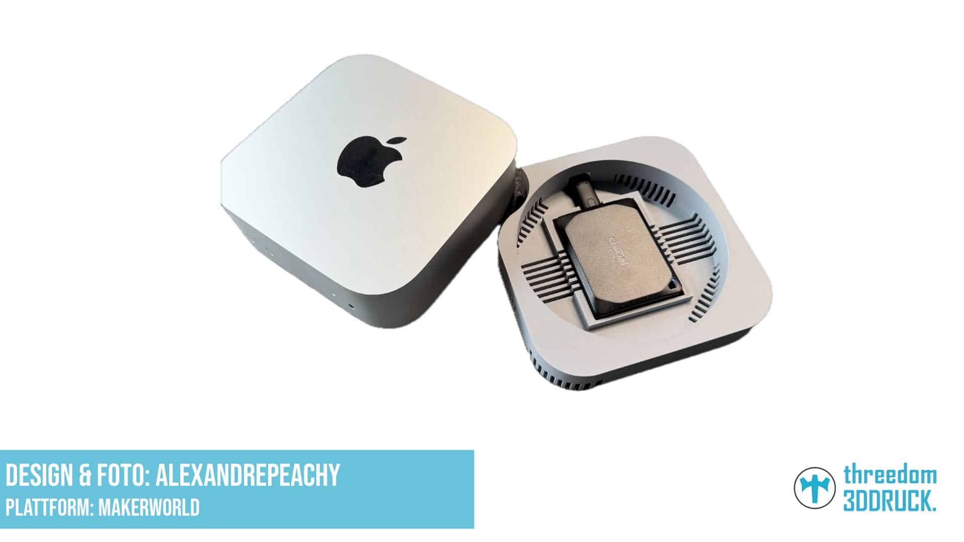 Mac Mini M4 SSD-Stand Basis für Crucial X10 Pro