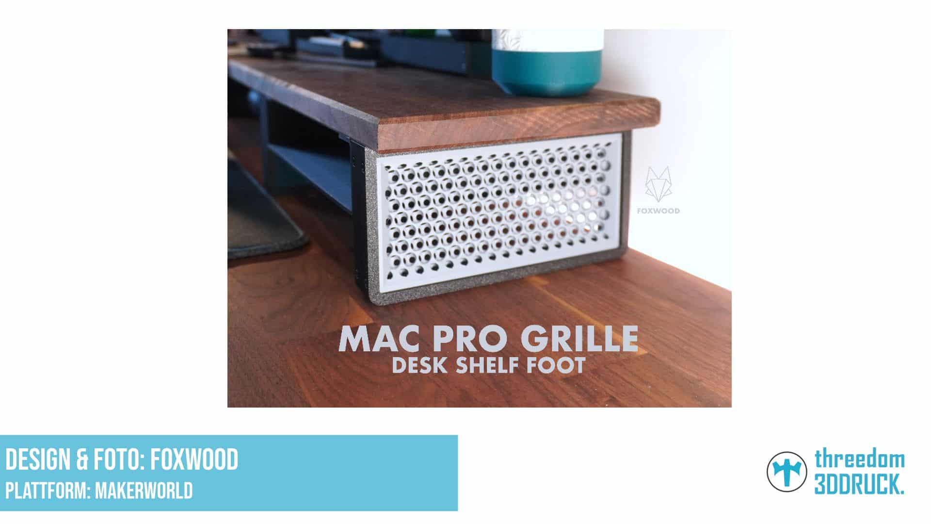 Foxwood Schreibtischregal-Fuß für Mac Pro-Gitter