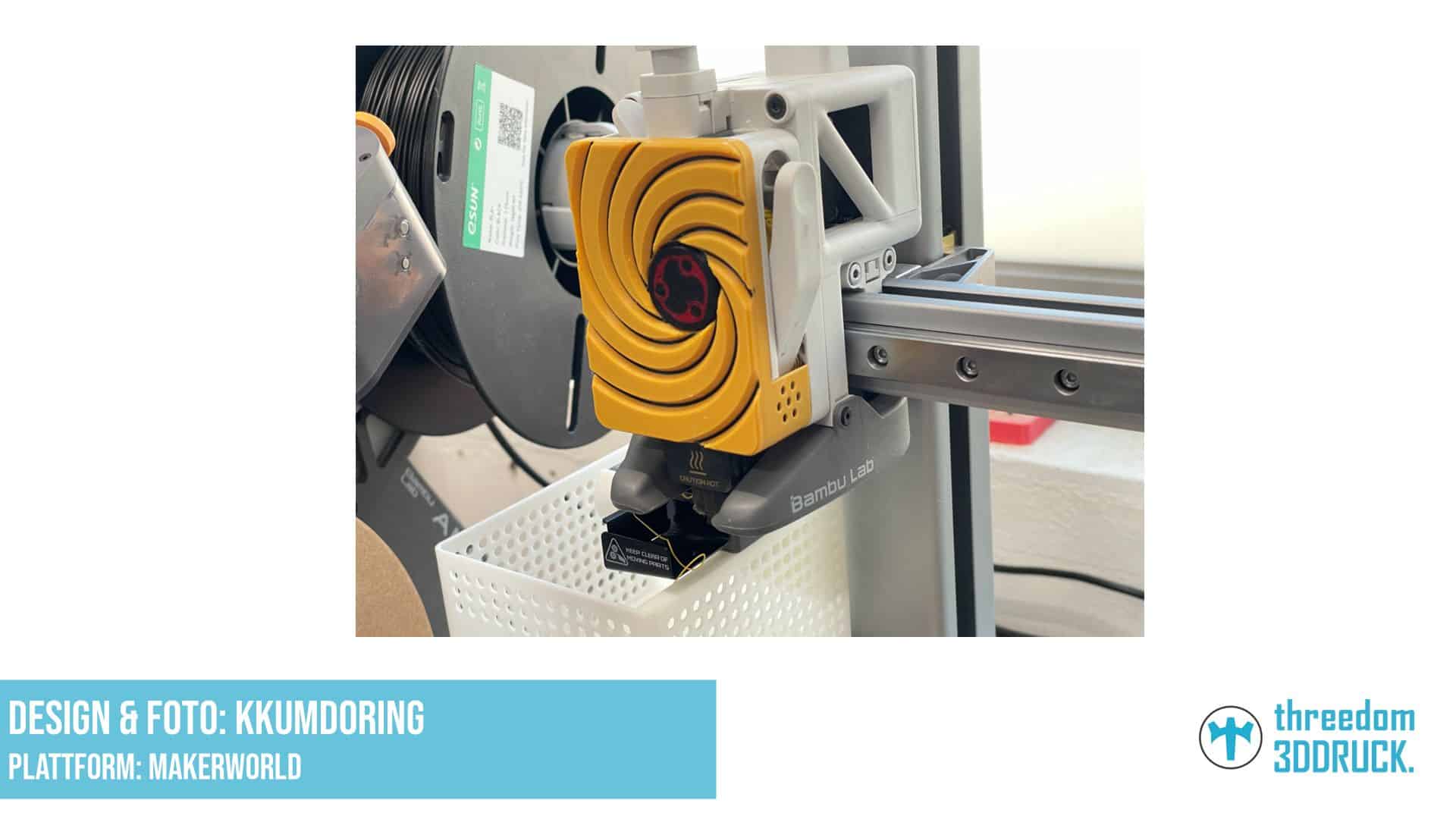 Magnetische Abdeckung für A1 Extruder Madara Version