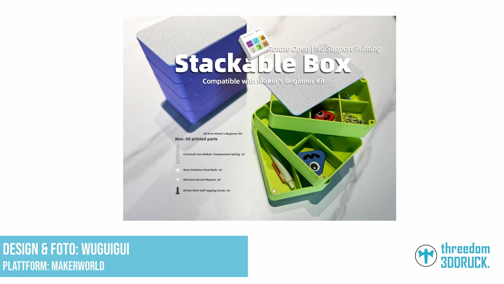 Magnetische stapelbare Aufbewahrungsboxen