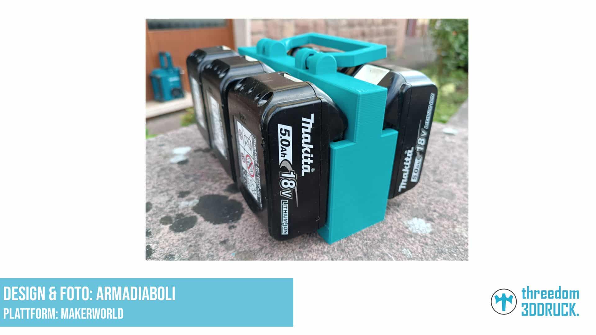 Makita 18V Akku-Halterung mit klappbarem Griff