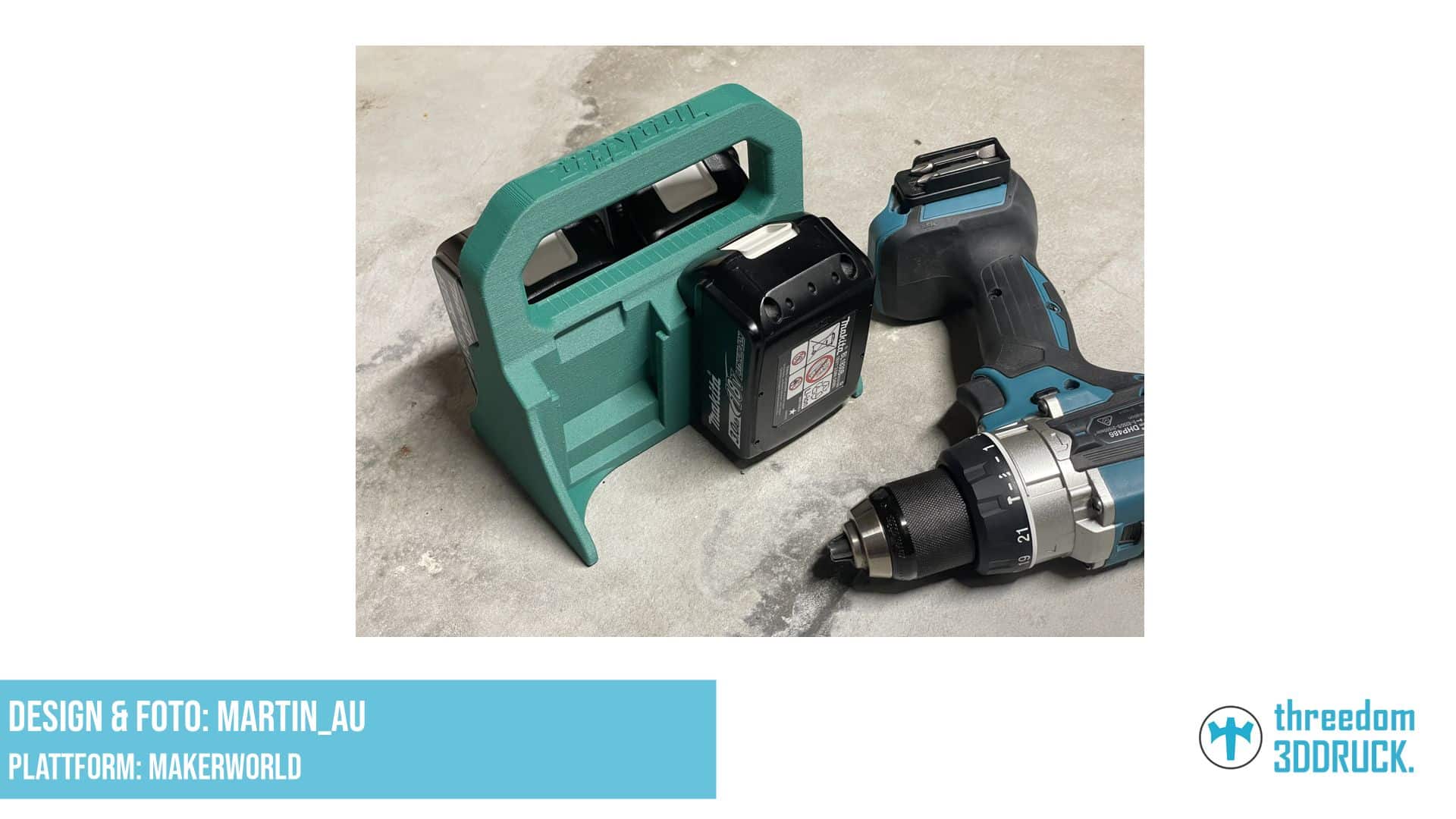 Makita 18V Batterieträger mit Wandhalterung