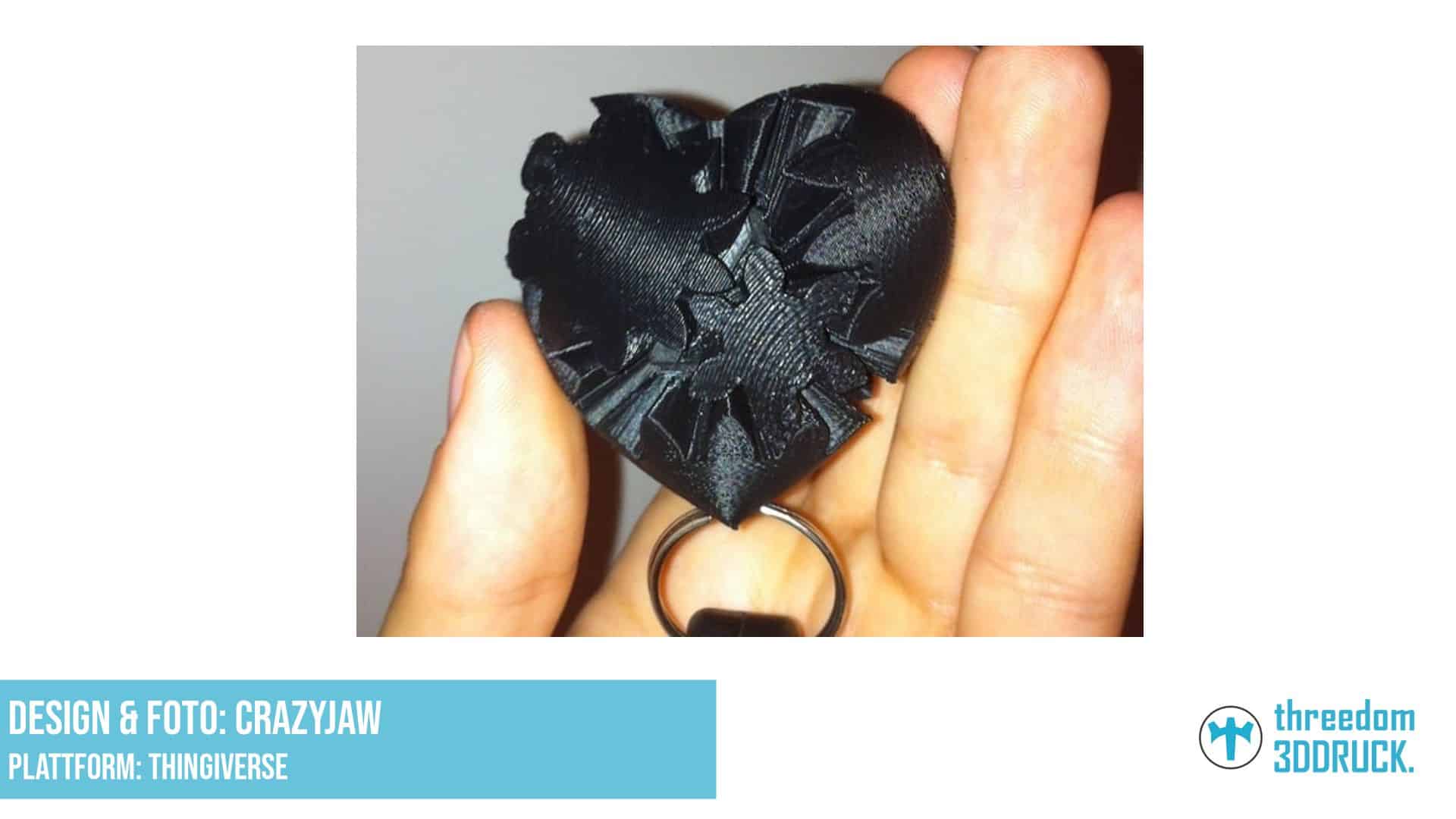 Micro Gear Heart Schlüsselanhänger