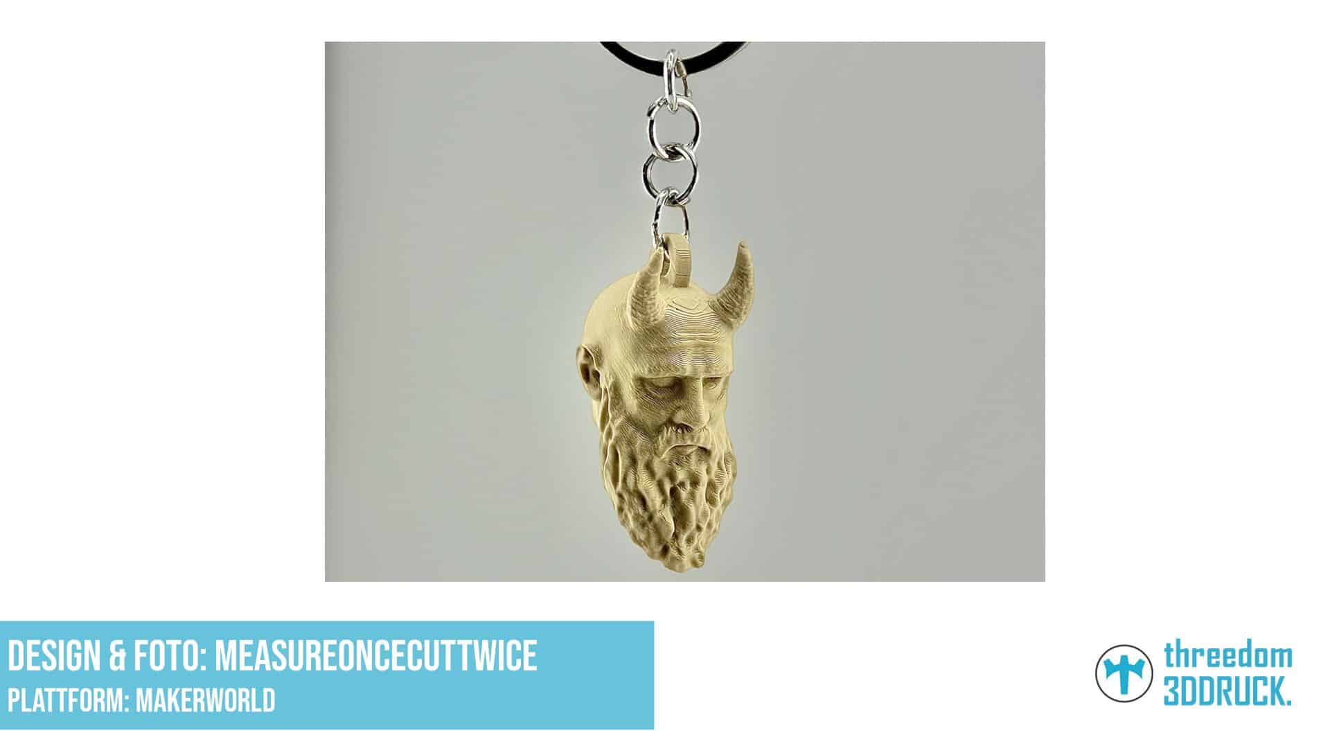 Mimirs Kopf Schlüsselanhänger (God of War)