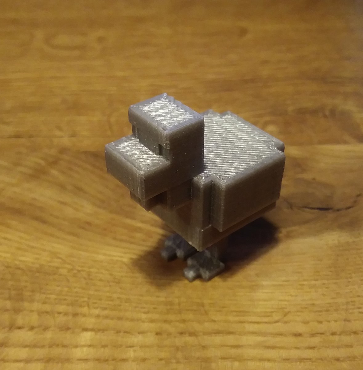 Minecraft-Huhn aus dem 3D-Drucker