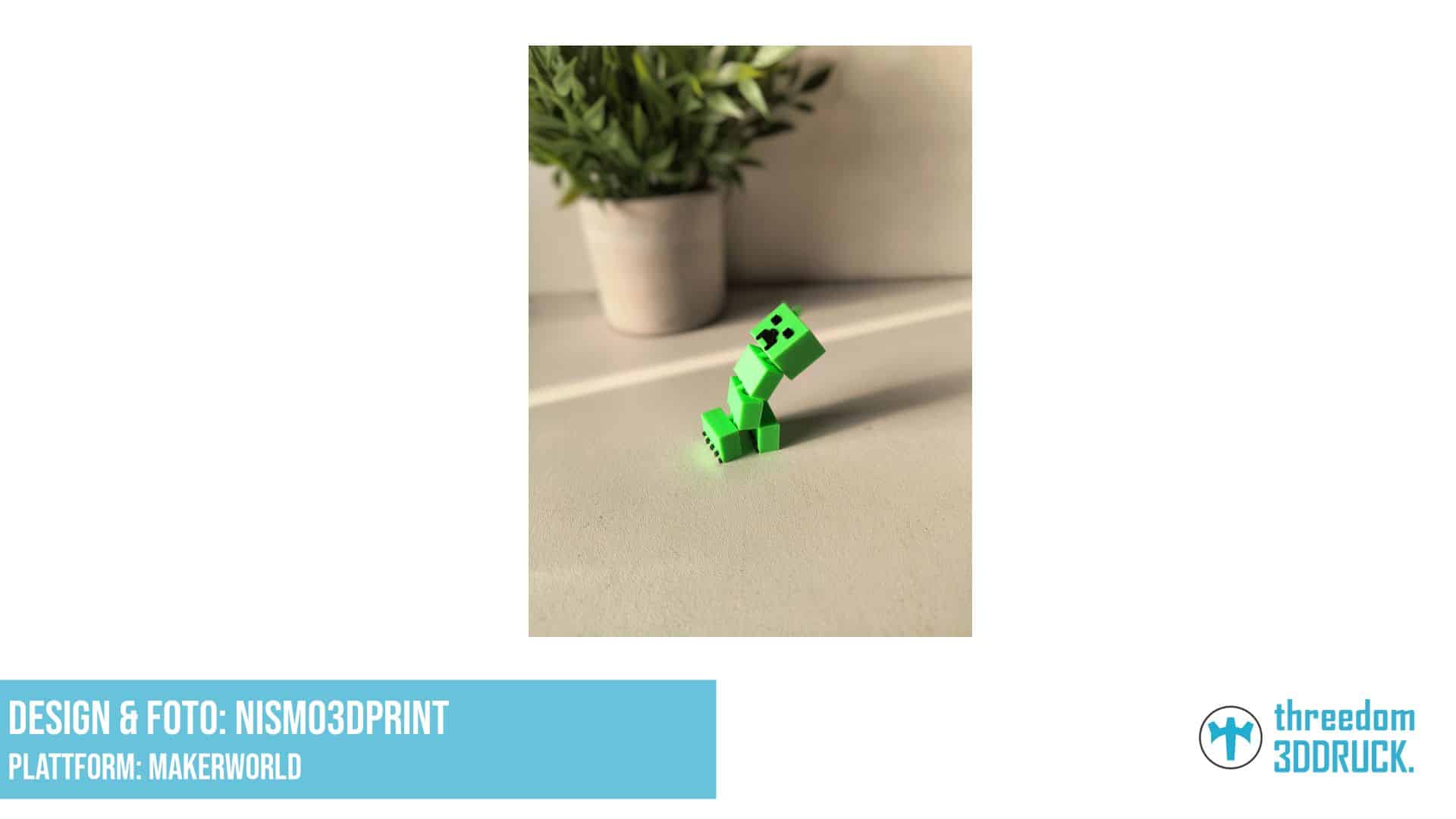 Flexibler Minecraft-Creeper mit Gelenken