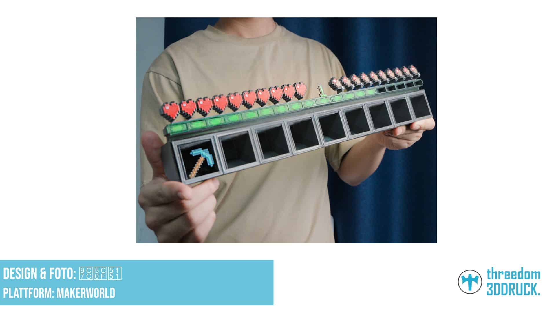 Minecraft-Inventar-Dock mit Zubehör