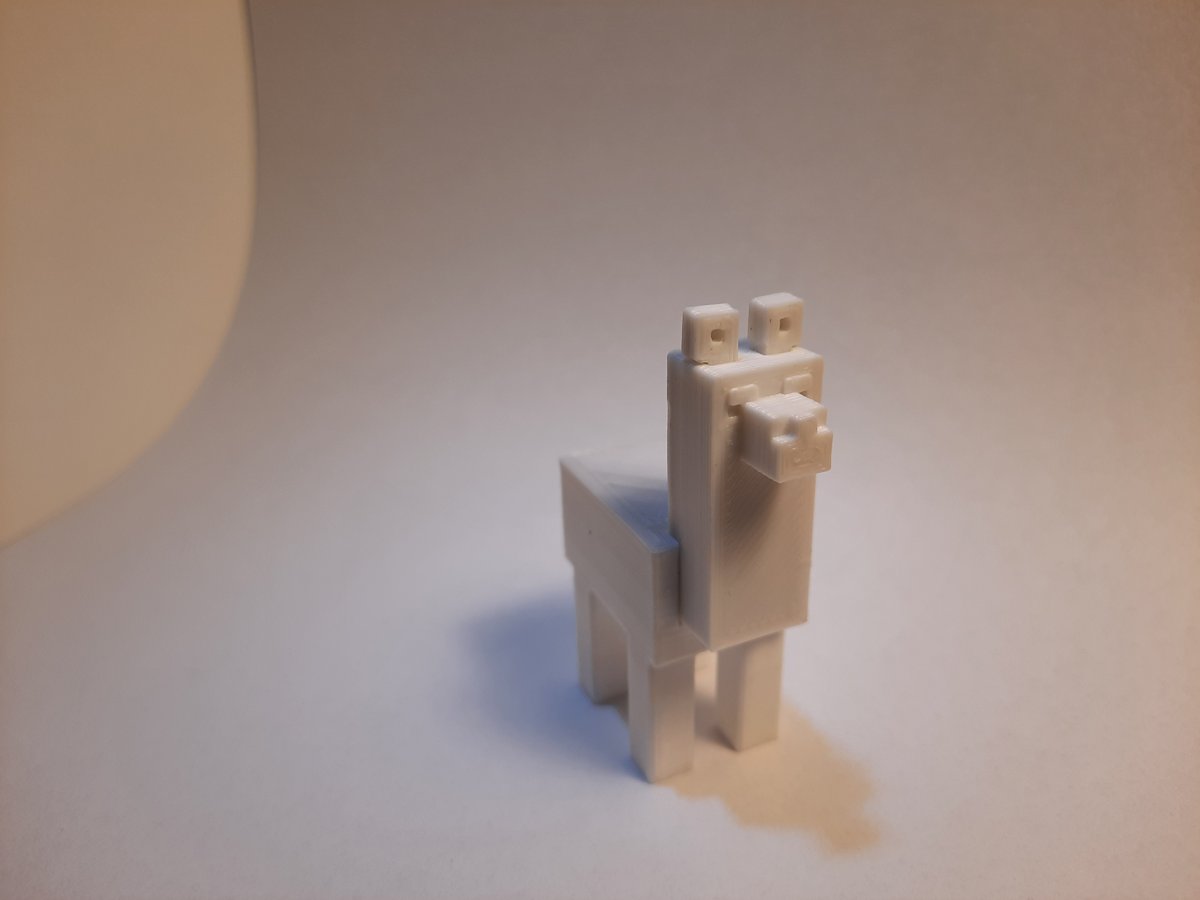 Minecraft-Lama aus dem 3D-Drucker