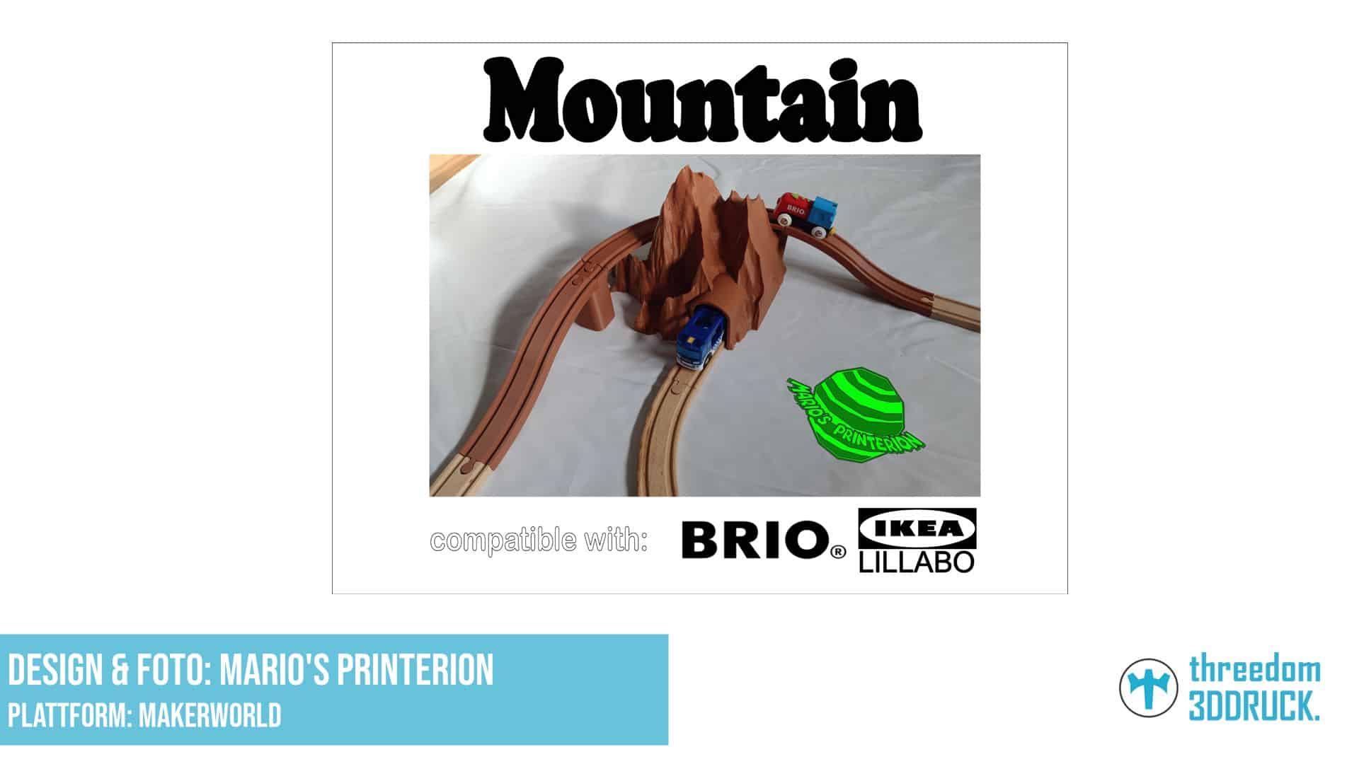 Modellbahn-Berg mit Brücke und Tunnel