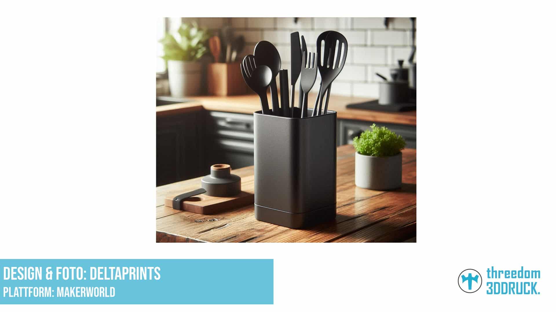 Quadratischer Küchenutensilien-Halter