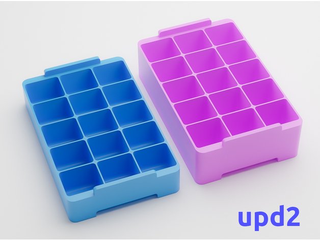 Sortierboxen mit 15 Fächern aus dem 3D-Drucker