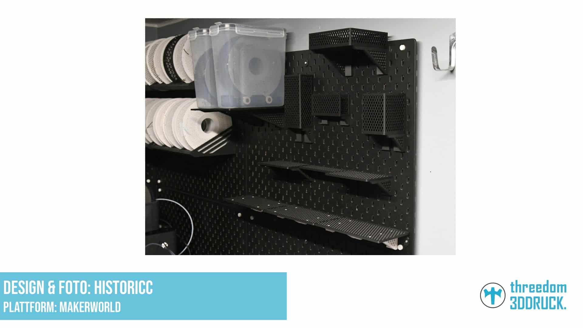 Modulares Regalsystem für Ikea Skadis