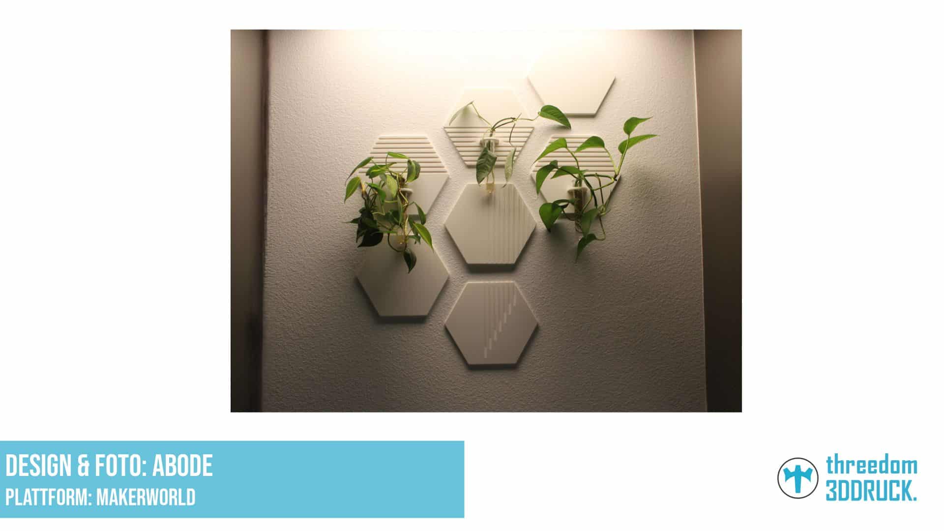 Modularer Wandpflanzer mit Teströhrchen